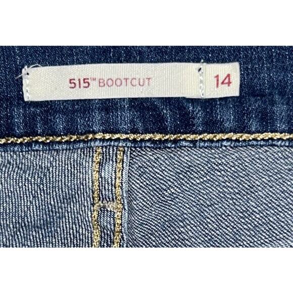 Levi's 515 Mid-Rise Bootcut Dark Wash Jeans Size 14 (34X28) - Picture 5 of 6